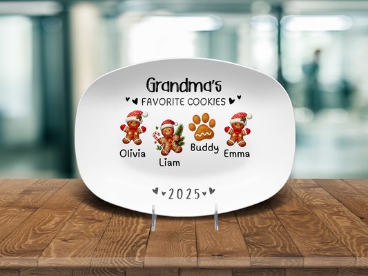 Personalized Grandma's Favorite Cookies Plate