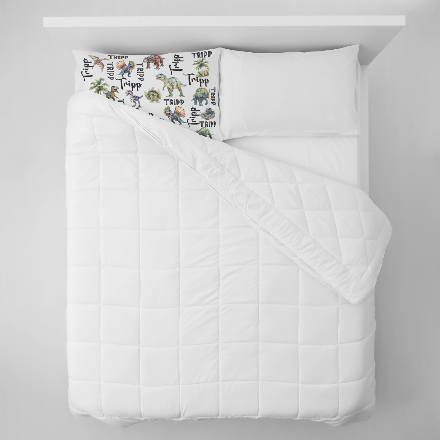 Dinosaur Mink or Sherpa Fleece Blanket, With Matching Pillow Cases