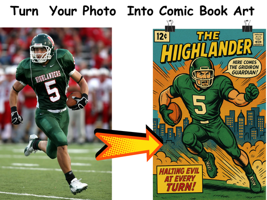 Personalized Comic Book Cover | Custom Superhero Portrait | Retro Pop Art Gift for Dad, Mom, Couple | Poster