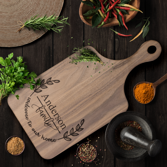 Custom Hardwood Cutting Board - Personalized Gift