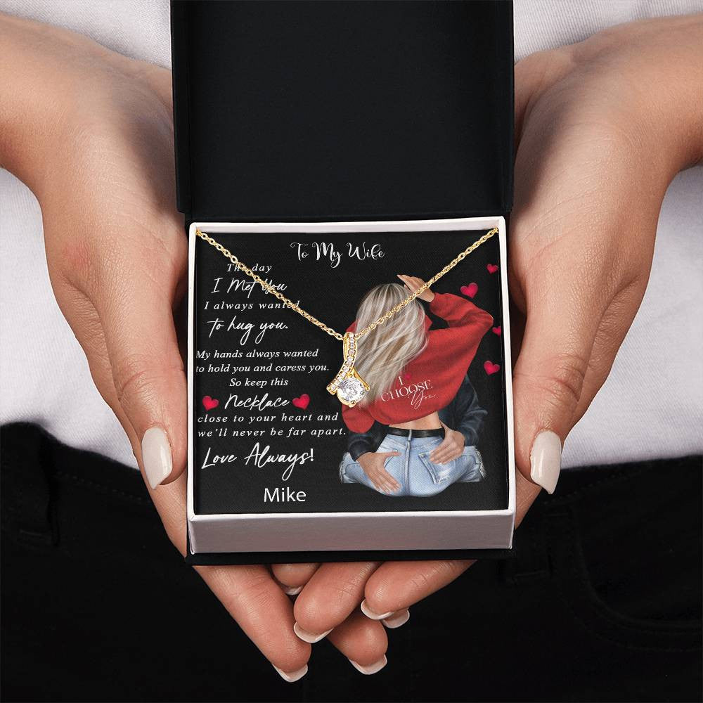 Alluring Beauty Necklace/ The Day I Met You I Always Wanted To Hug You