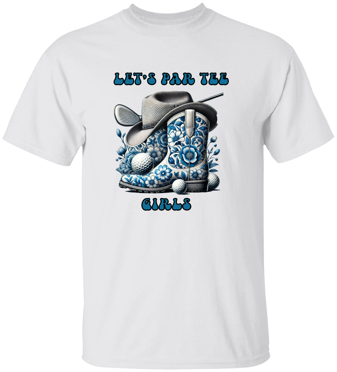 Let's Par Tee Girls Unisex Heavy Cotton Tee and Golf Towel