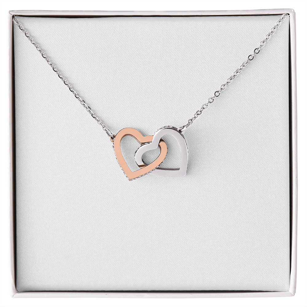 Interlocking Hearts Necklace (Yellow & White Gold Variants)