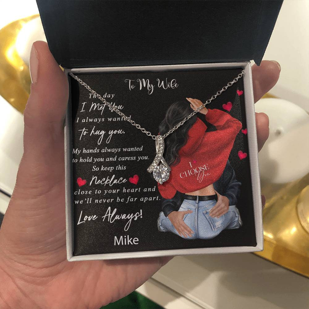 Alluring Beauty Necklace/ The Day I Met You I Always Wanted To Hug You