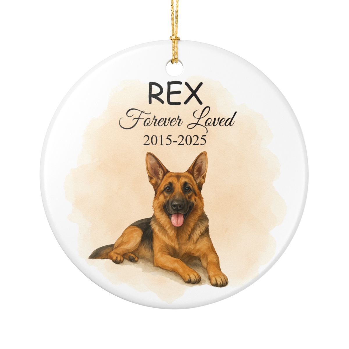 Custom Pet Memorial Ceramic Ornament - Cherished Keepsake