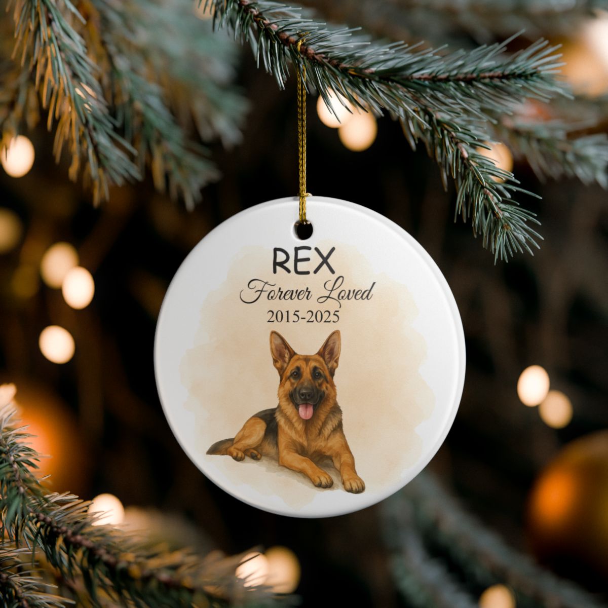 Custom Pet Memorial Ceramic Ornament - Cherished Keepsake