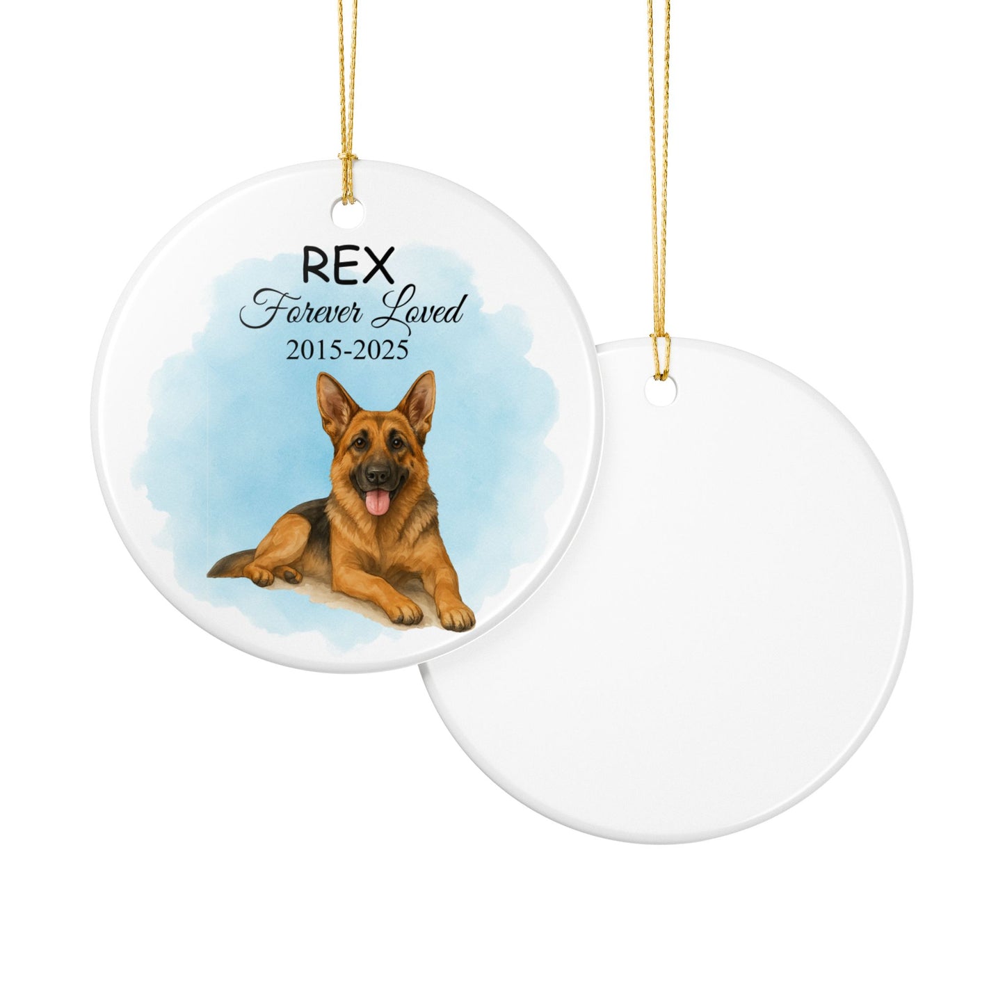 Custom Pet Memorial Ceramic Ornament - Cherished Keepsake