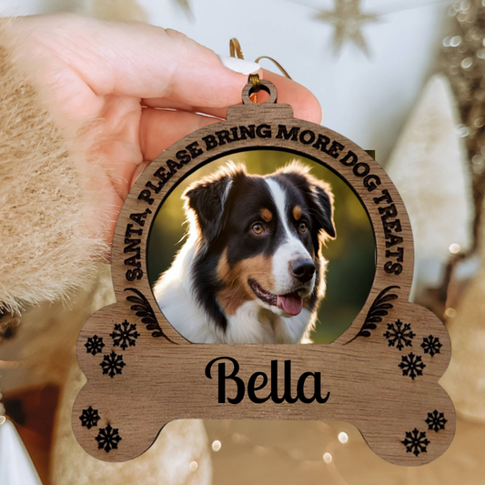 Custom Dog Photo Ornament - Personalized Pet Gift