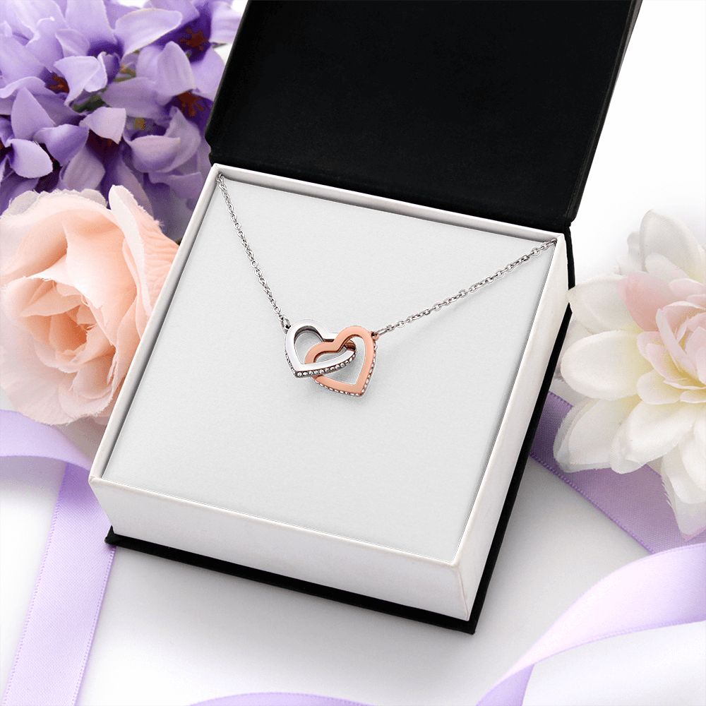 Interlocking Hearts Necklace (Yellow & White Gold Variants)