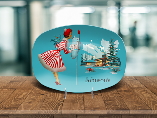 Vintage Christmas Holiday Serving Platter