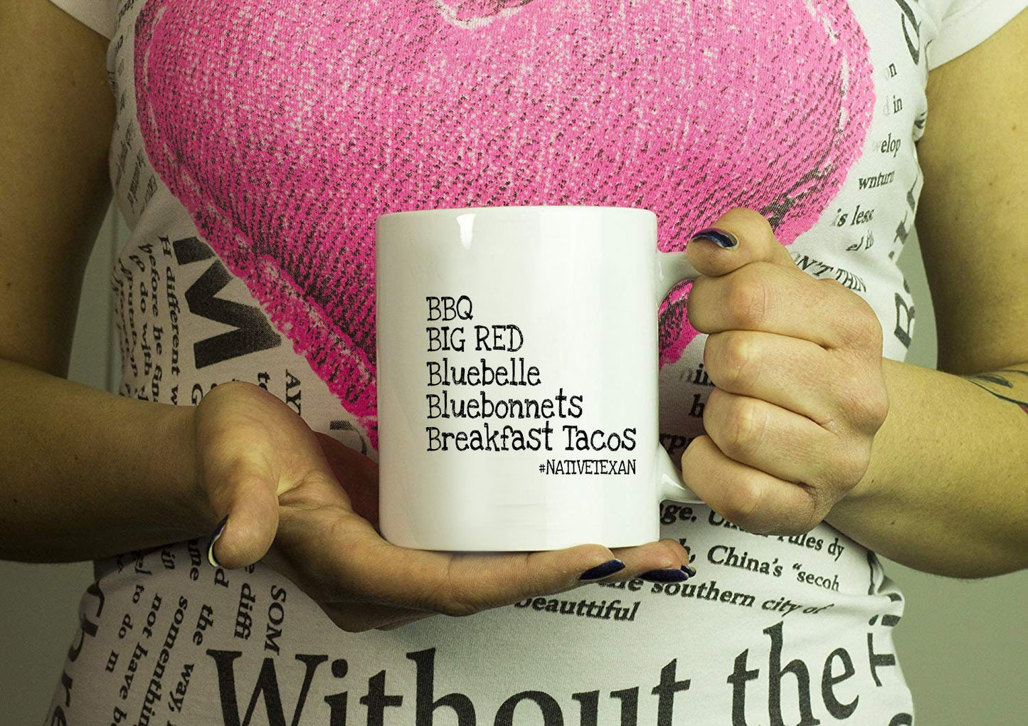 Texas Best Traditional Native Texan Coffee Mug - White