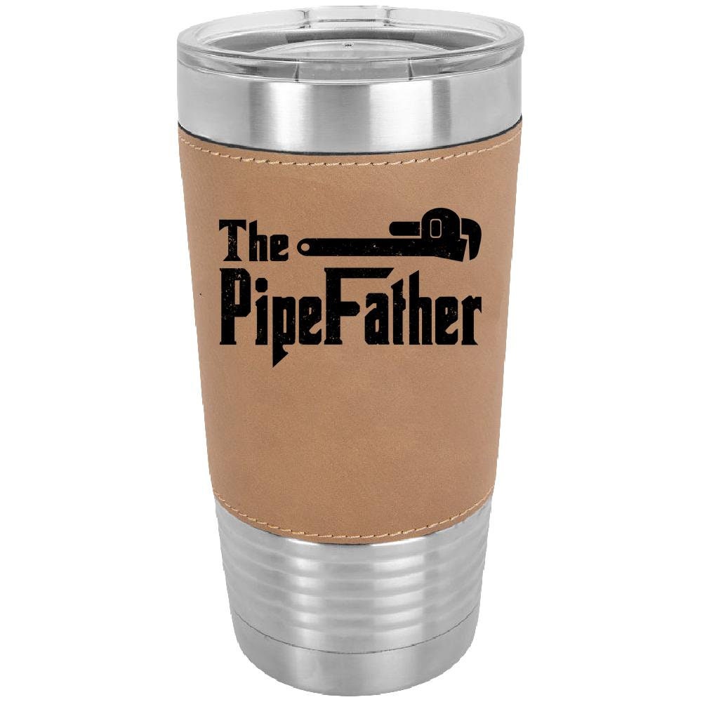 The Pipe Father 20 oz. Laserable Leatherette Polar Camel Tumbler