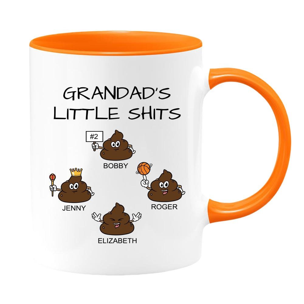 Personalized Grandad Gift/ Grandad's Little Shits/ Funny Grandad Mug/ Custom Grandad Day Gift/ For Grandad's  Birthday/ Custom Kids Name