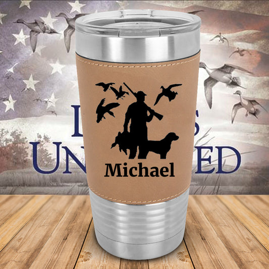 Personalized Duck Hunter 20 oz. Laserable Leatherette Tumbler