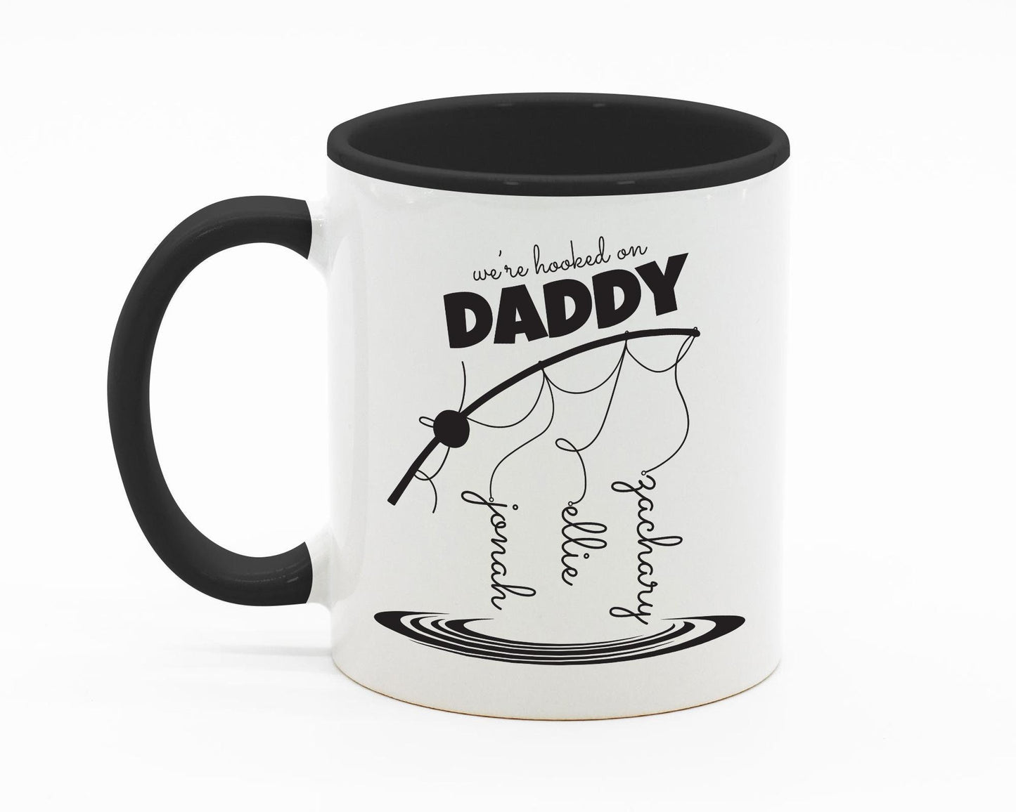 Personalized Hooked On Daddy Fisherman Gift/ Personalized With Kids Names/ Christmas/ Birthday/ Father's Day Gift/ Fishing Dad Gift