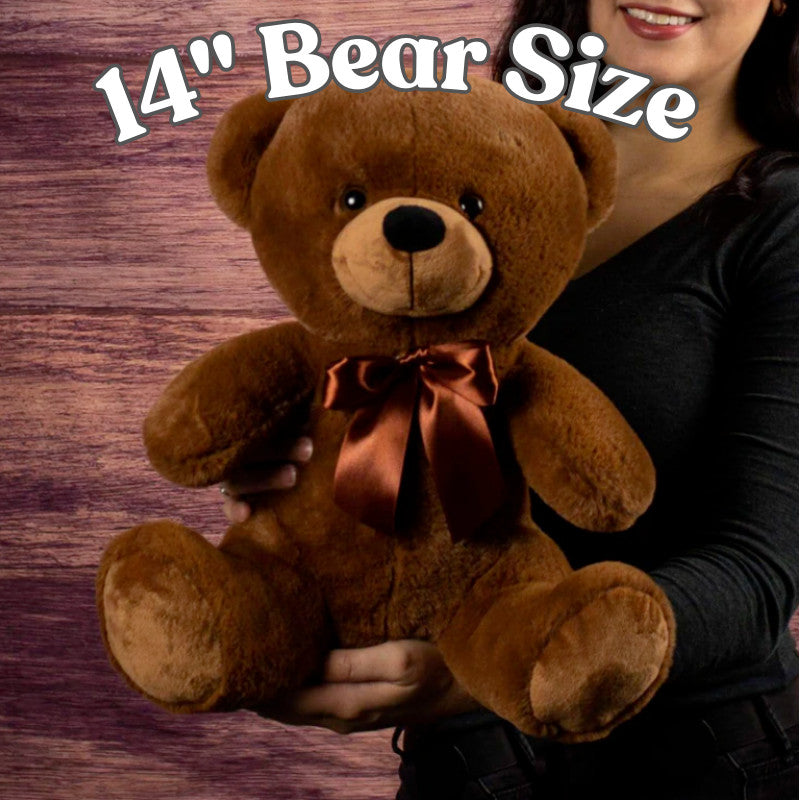 Soft Personalized Teddy Bear - Custom Post Card With Message - Happy Valentines Line Art Couple - Perfect Valentine's Gift