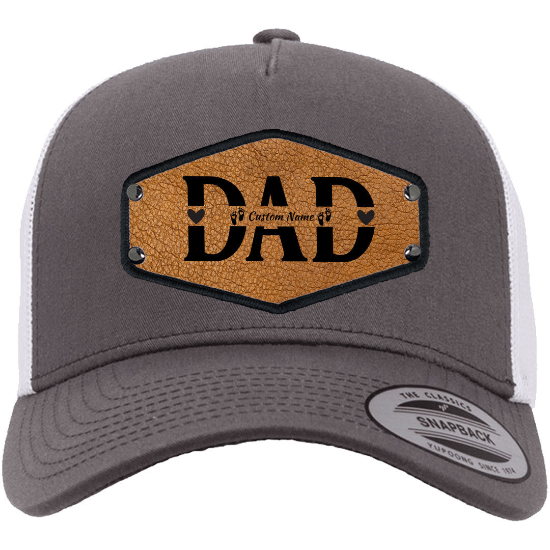 Personalized Dad Hat With Kids Name, Fathers Day Gifts, Dad Hat With Leather Patch, Dad Baseball Hats, Custom Dad Caps, Dad Gift