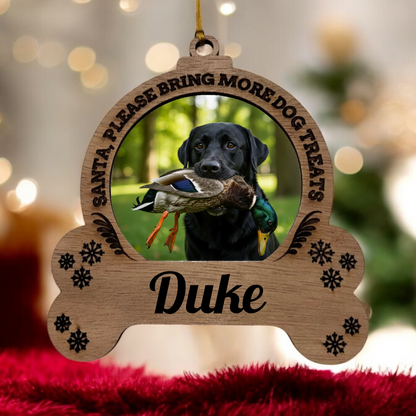 Custom Dog Photo Ornament - Personalized Pet Gift