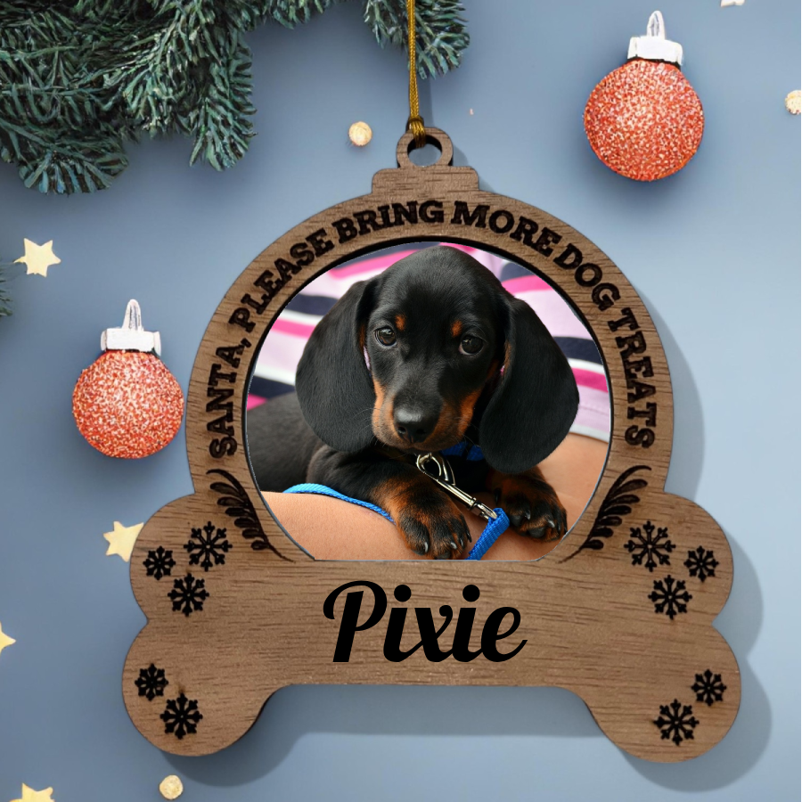 Custom Dog Photo Ornament - Personalized Pet Gift
