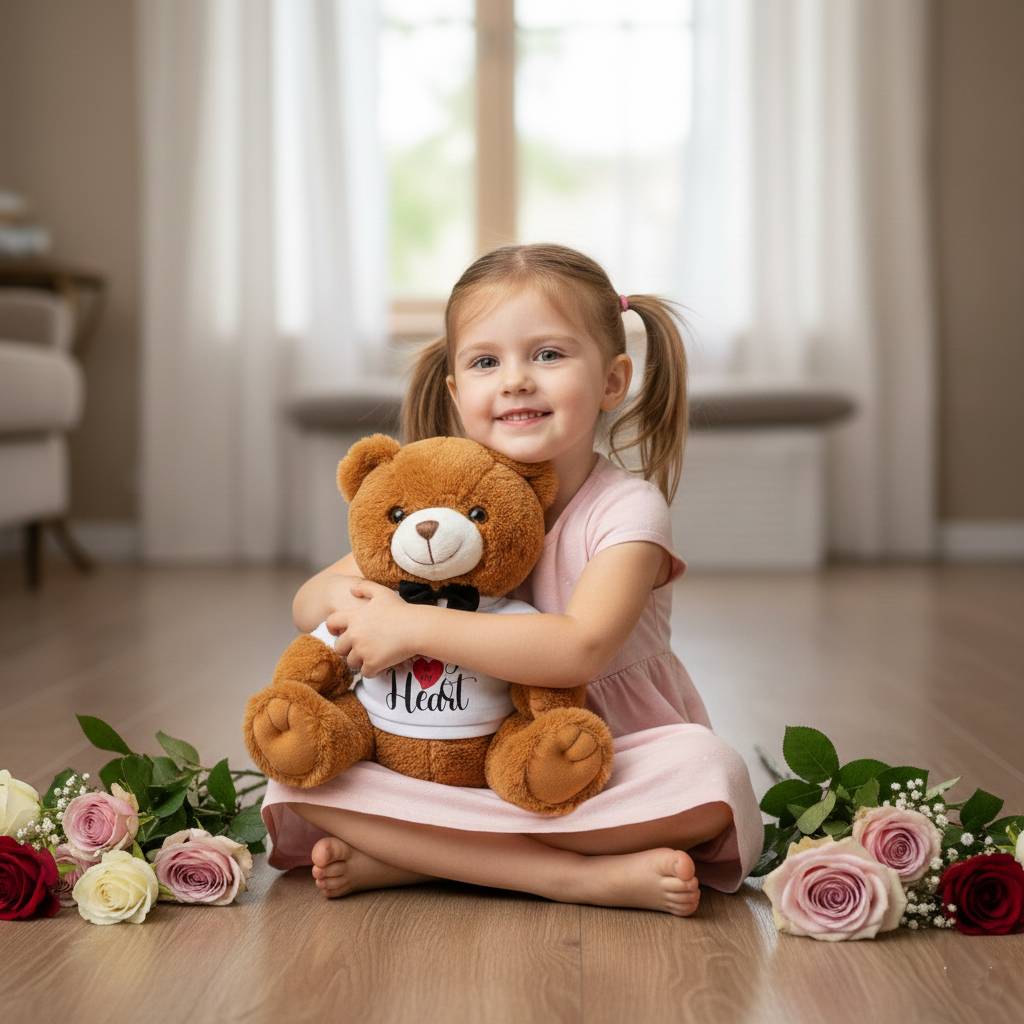 Personalized Teddy Bear Gift, Custom Soft Plush Toy, Love Teddy with Bow Tie, Perfect Romantic Gift, Sentimental Keepsake, Cute Stuffed Animal, Adorable Valentine Gift