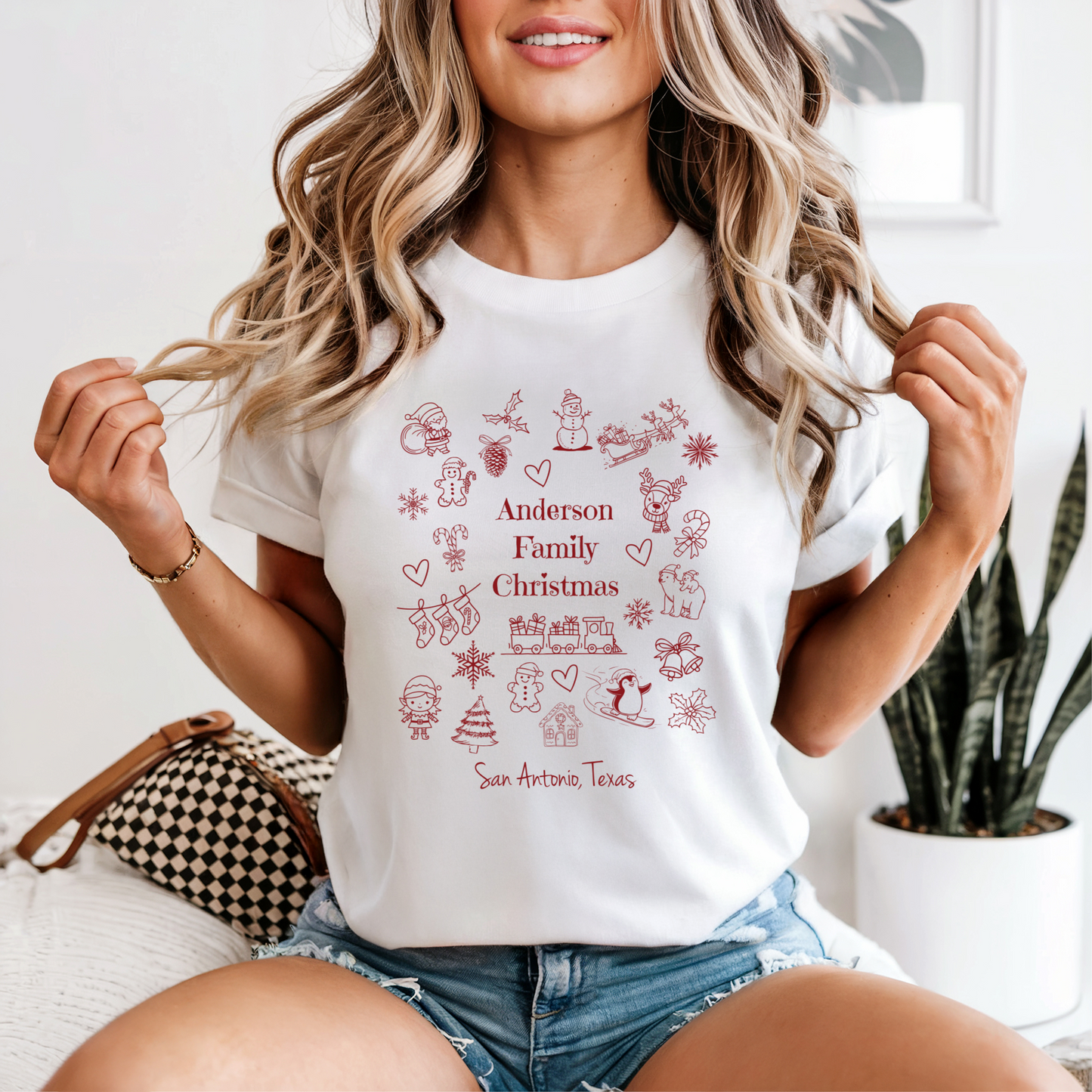 Custom Family Christmas T-Shirt - Soft Cotton Design