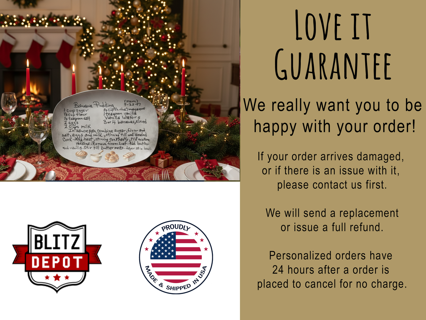 Personalized Serving Platter – Custom Handwritten Recipe Keepsake