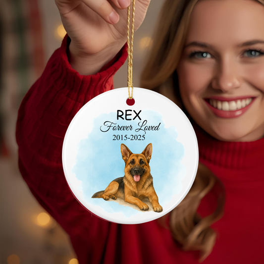 Custom Pet Memorial Ceramic Ornament - Cherished Keepsake