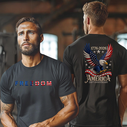 Patriotic Eagle Freedom T-Shirt, 250th Anniversary USA Pride Tee