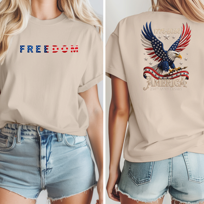Patriotic Eagle Freedom T-Shirt, 250th Anniversary USA Pride Tee
