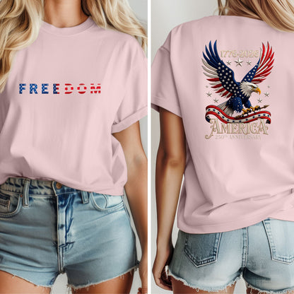 Patriotic Eagle Freedom T-Shirt, 250th Anniversary USA Pride Tee