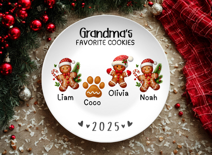 Personalized Grandma's Favorite Cookies Plate