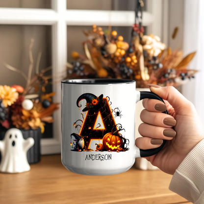 Personalized Gnome Halloween Monogram Coffee Mugs And Tote