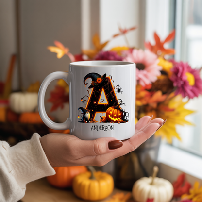 Personalized Gnome Halloween Monogram Coffee Mugs And Tote