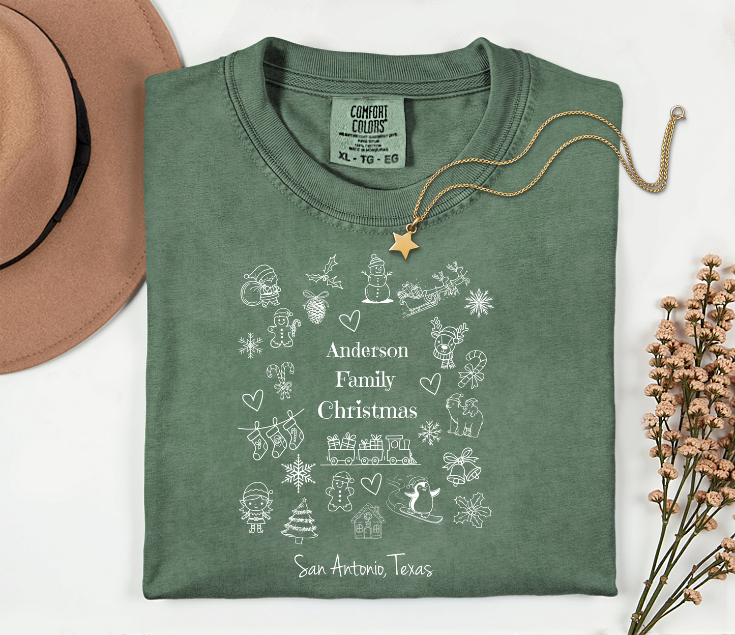 Custom Family Christmas T-Shirt - Soft Cotton Design