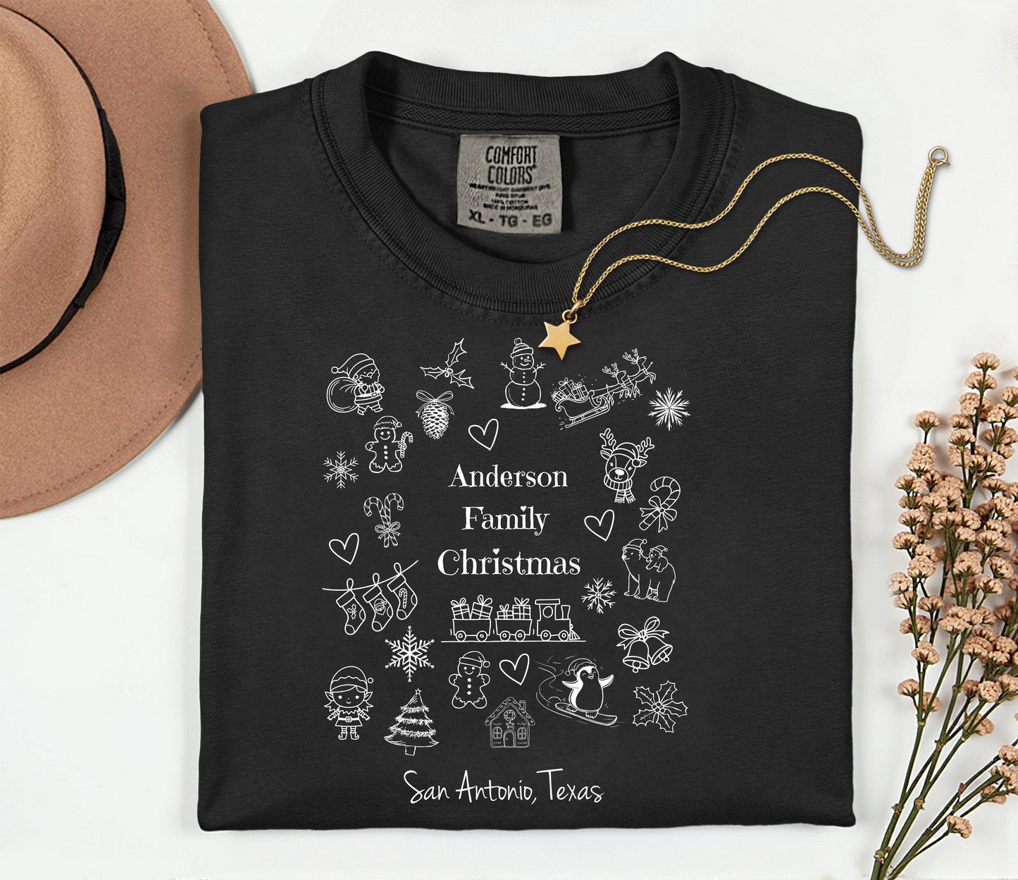 Custom Family Christmas T-Shirt - Soft Cotton Design