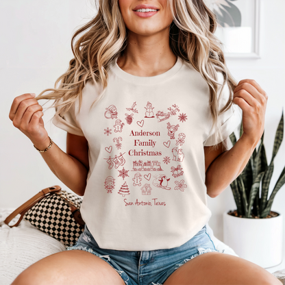 Custom Family Christmas T-Shirt - Soft Cotton Design