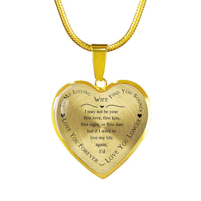 Engraved Heart Necklace Gift for Wife, Personalized Pendant, Custom Jewelry Keepsake, Anniversary Present, Heartfelt Love Token