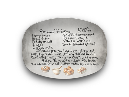Personalized Serving Platter – Custom Handwritten Recipe Keepsake