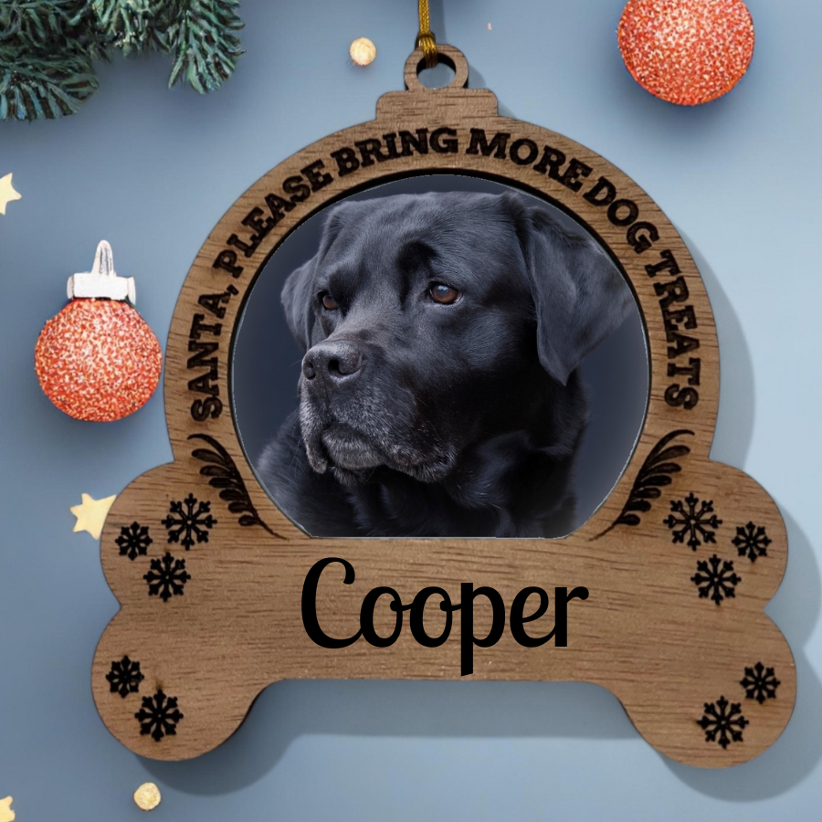 Custom Dog Photo Ornament - Personalized Pet Gift