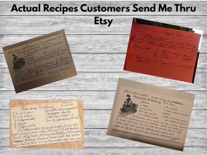 Personalized Serving Platter – Custom Handwritten Recipe Keepsake
