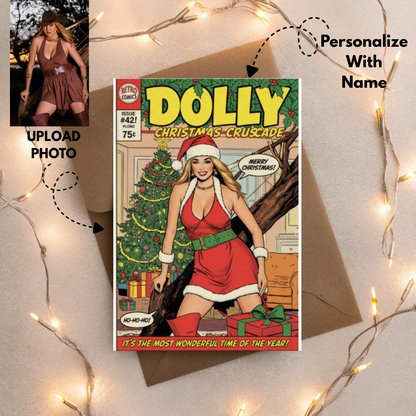 Funny Comic Style Christmas Card - Personalized Gift