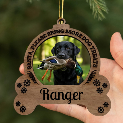 Custom Dog Photo Ornament - Personalized Pet Gift