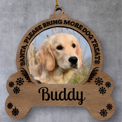 Custom Dog Photo Ornament - Personalized Pet Gift