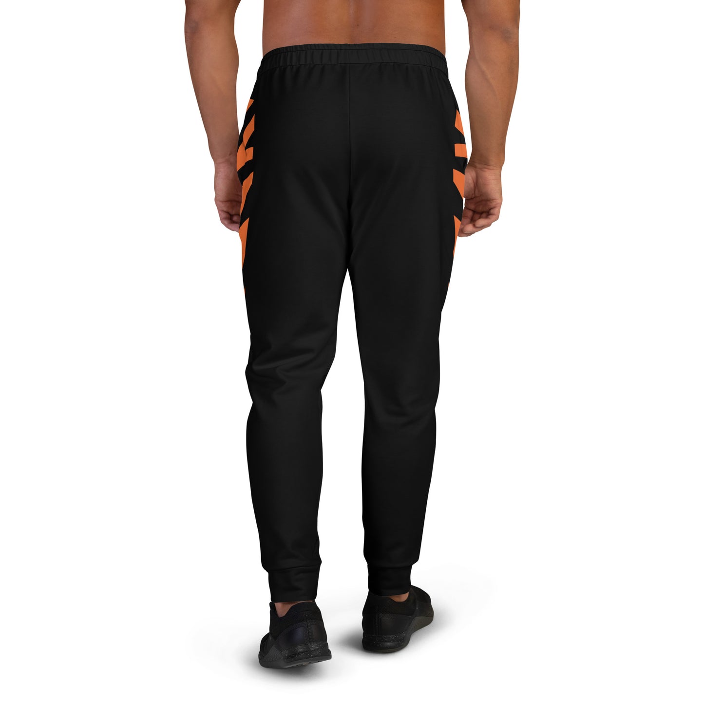 Cincinnati Men's Joggers/ Team Colors Black and Tiger Stripes/ Men's Football Style Sports Joggers