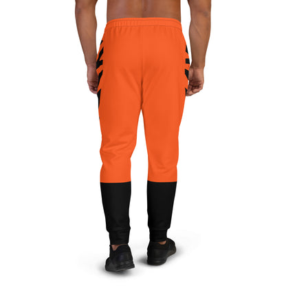 Cincinnati Men's Joggers/ Team Colors Orange With Black Tiger Stripes/ Black Bottom/Men's Football Style Sports Joggers