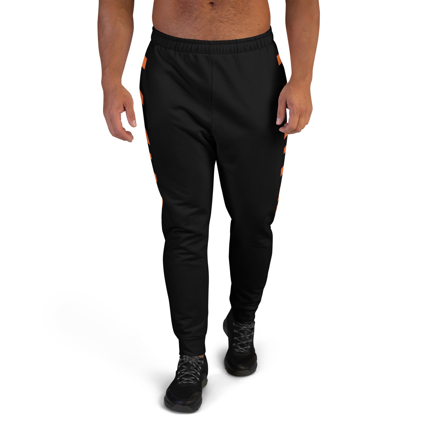 Cincinnati Men's Joggers/ Team Colors Black and Tiger Stripes/ Men's Football Style Sports Joggers