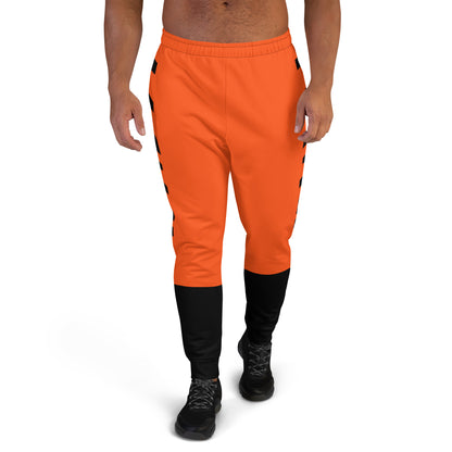 Cincinnati Men's Joggers/ Team Colors Orange With Black Tiger Stripes/ Black Bottom/Men's Football Style Sports Joggers