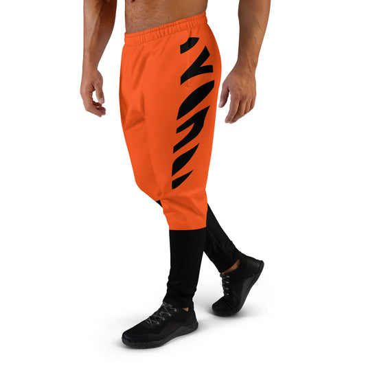 Cincinnati Men's Joggers/ Team Colors Orange With Black Tiger Stripes/ Black Bottom/Men's Football Style Sports Joggers