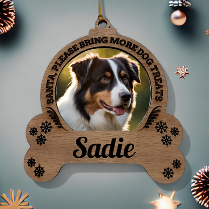 Custom Dog Photo Ornament - Personalized Pet Gift