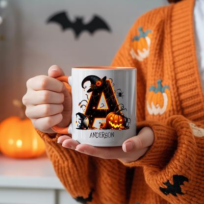 Personalized Gnome Halloween Monogram Coffee Mugs And Tote